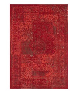 Vintage vloerkleed Plume - rood - overzicht boven