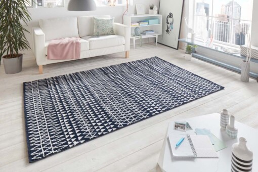 Design vloerkleed Scandinavian - zwart/wit - sfeer