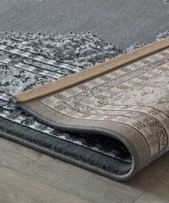 Design perzisch tapijt Royalty - Vintage grijs - close up vouw