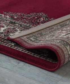 Design perzisch tapijt Royalty - Vintage rood - close up vouw