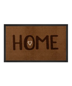 Deurmat “Lovely Home” – bruin – wasbaar 30°C - overzicht boven