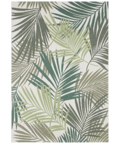 Buitenkleed palm Vai - groen/crème - overzicht boven