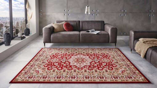 Perzisch tapijt Parun Täbriz - rood - sfeer