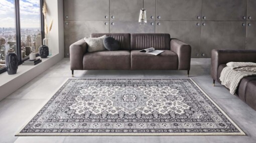 Perzisch tapijt Parun Täbriz - grijs - sfeer