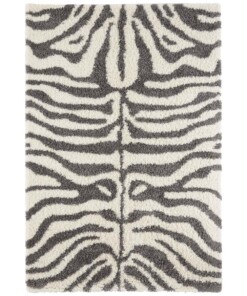 Hoogpolig vloerkleed zebra Moss - crème - overzicht boven