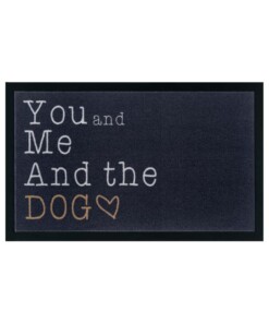 Design deurmat You me and the Dog wasbaar 30°C - antraciet - overzicht boven