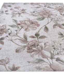 Vloerkleed bloemen Aubusson Jardin - roze/crème - overzicht schuin