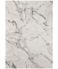 Hoogpolig vloerkleed marble Mayrin - crème/grijs - overzicht boven