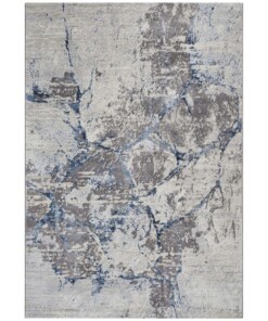 Modern vloerkleed Dayron - zilver/blauw - overzicht boven