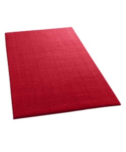 Zacht vloerkleed Loft - rood - wasbaar 30°C - overzicht schuin