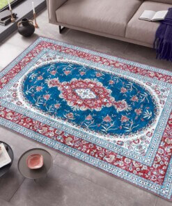 Perzisch tapijt Tabriz Nila - rood/blauw - sfeer