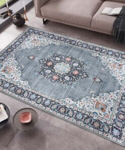 Perzisch tapijt Rana - grijs/meerkleurig - sfeer