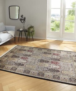 Perzisch tapijt Moud Barash - antraciet/multi - sfeer