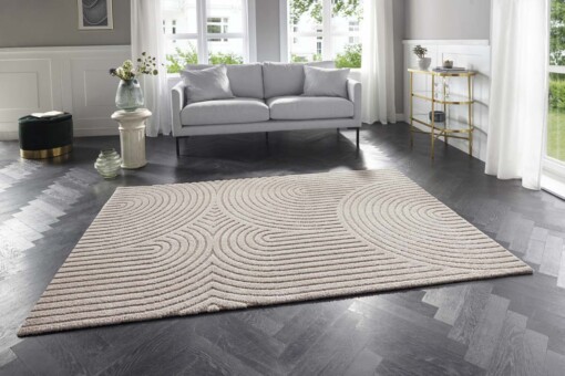 Laagpolig vloerkleed Panglao Elle Decoration - crème/beige - sfeer