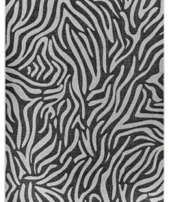 Buitenkleed zebra - Cebra zwart/crème - overzicht boven