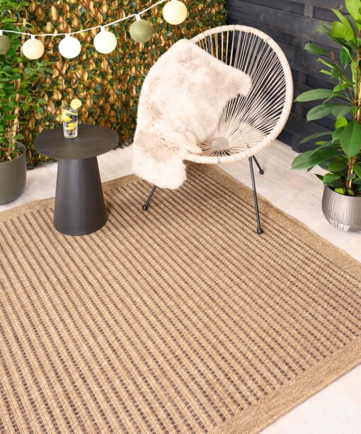 Jute buitenkleed - Boho Stripe beige/bruin