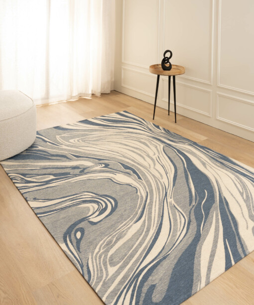 Marmer vloerkleed - Weave Marble grijs/blauw