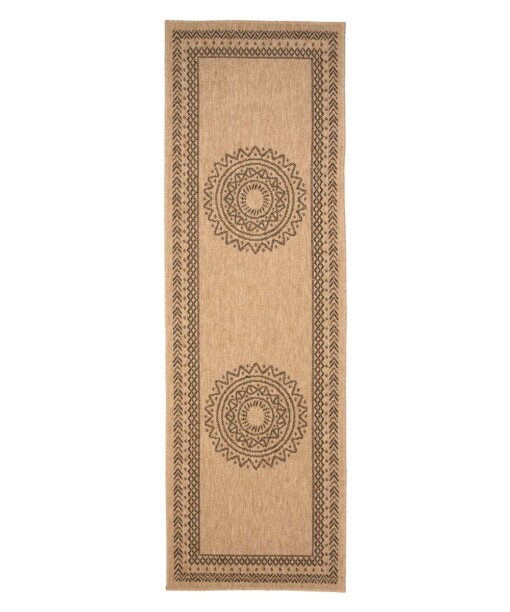 Jute balkonkleed - Boho Mandala beige/zwart - overzicht