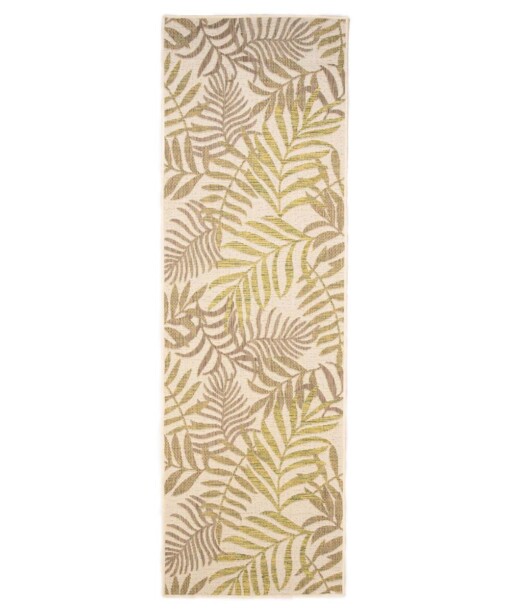 Balkonkleed palmbladeren - Coastal Breeze beige/groen - overzicht