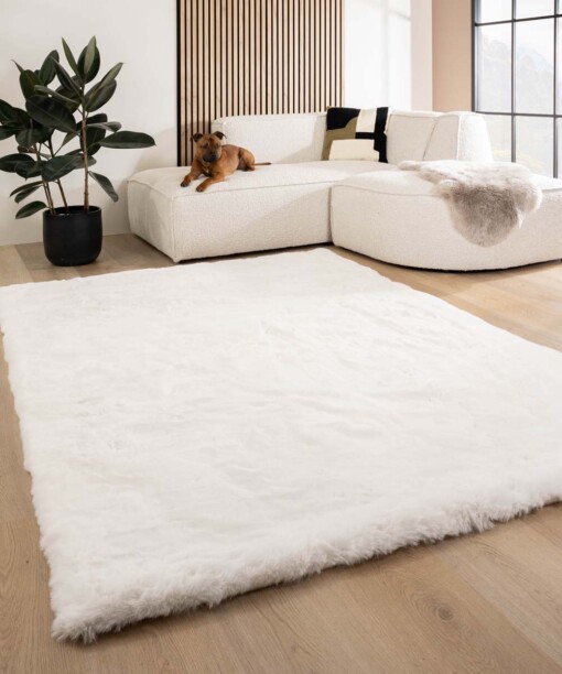 Fluffy vloerkleed - Comfy Deluxe wit - sfeer