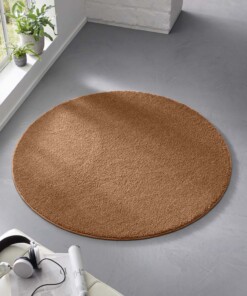 Rond laagpolig vloerkleed - Bliss terracotta - sfeer