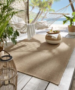 Jute buitenkleed zizag - Elara beige - sfeer