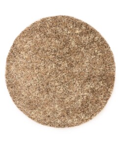 Rond hoogpolig vloerkleed - Blend beige - overzicht