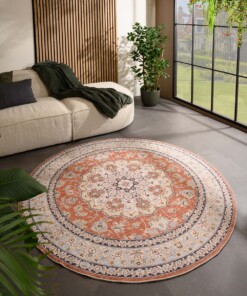 Rond Vintage buitenkleed - Valenca Nova terracotta - sfeer