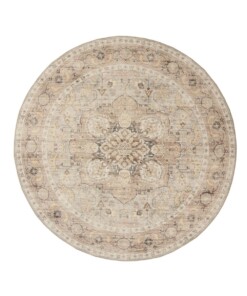 Rond Vintage buitenkleed - Valenca Fino lichtgrijs/beige - overzicht