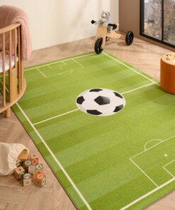 Kindervloerkleed - Joy Voetbalveld groen - sfeer