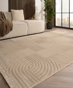 Scadinavisch vloerkleed - Serene Vidda beige - sfeer