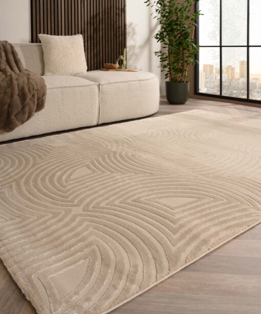 Scadinavisch vloerkleed - Serene Myra beige - sfeer